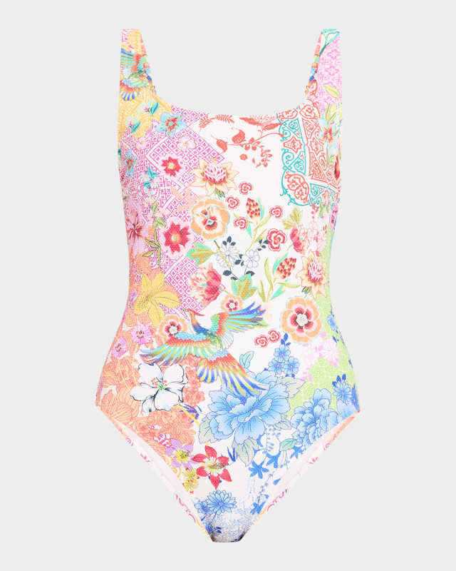 Paula Reverse Pique Tank One-Piece Swimsuit